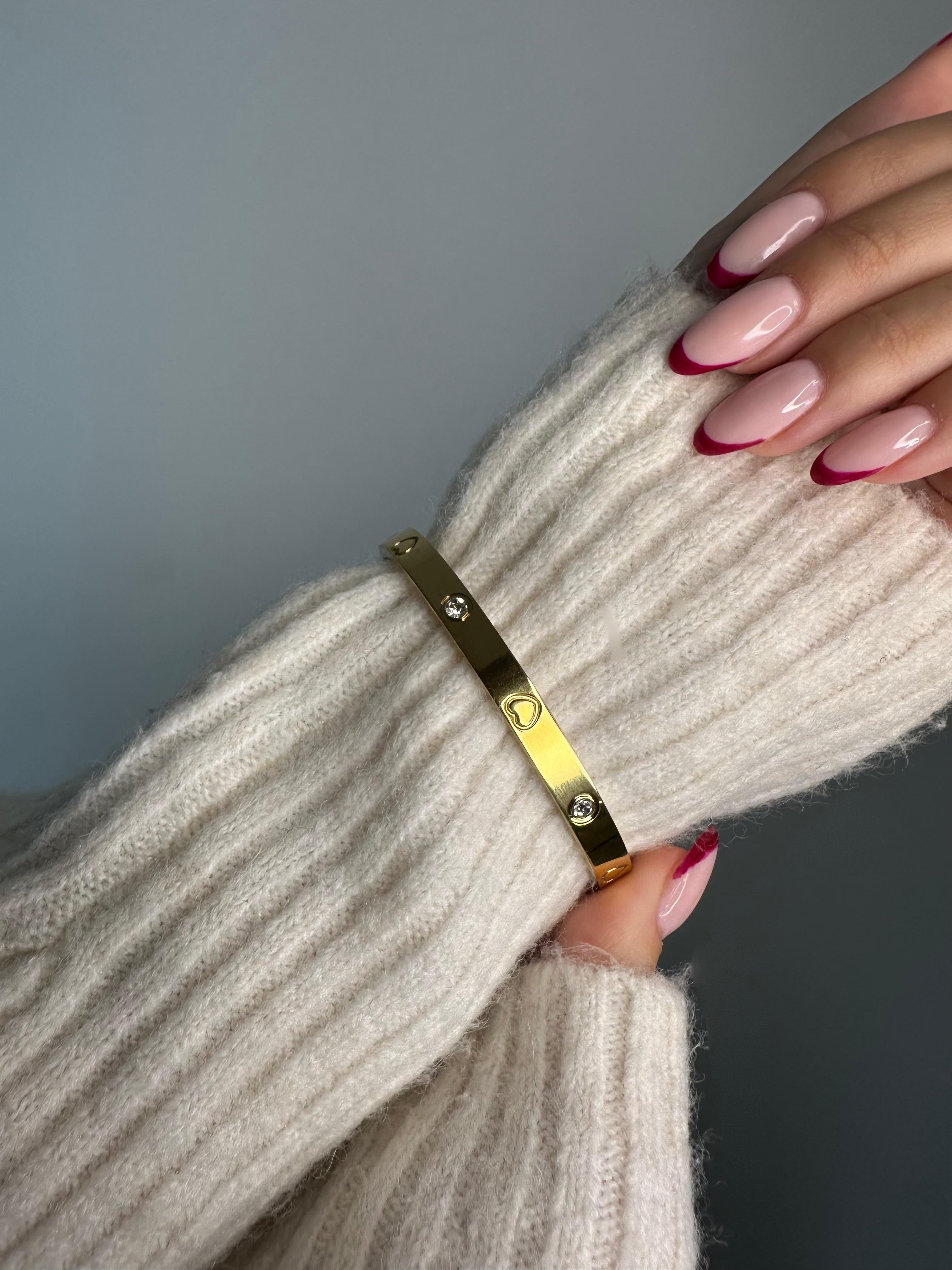 Love Armreif | 18K vergoldet