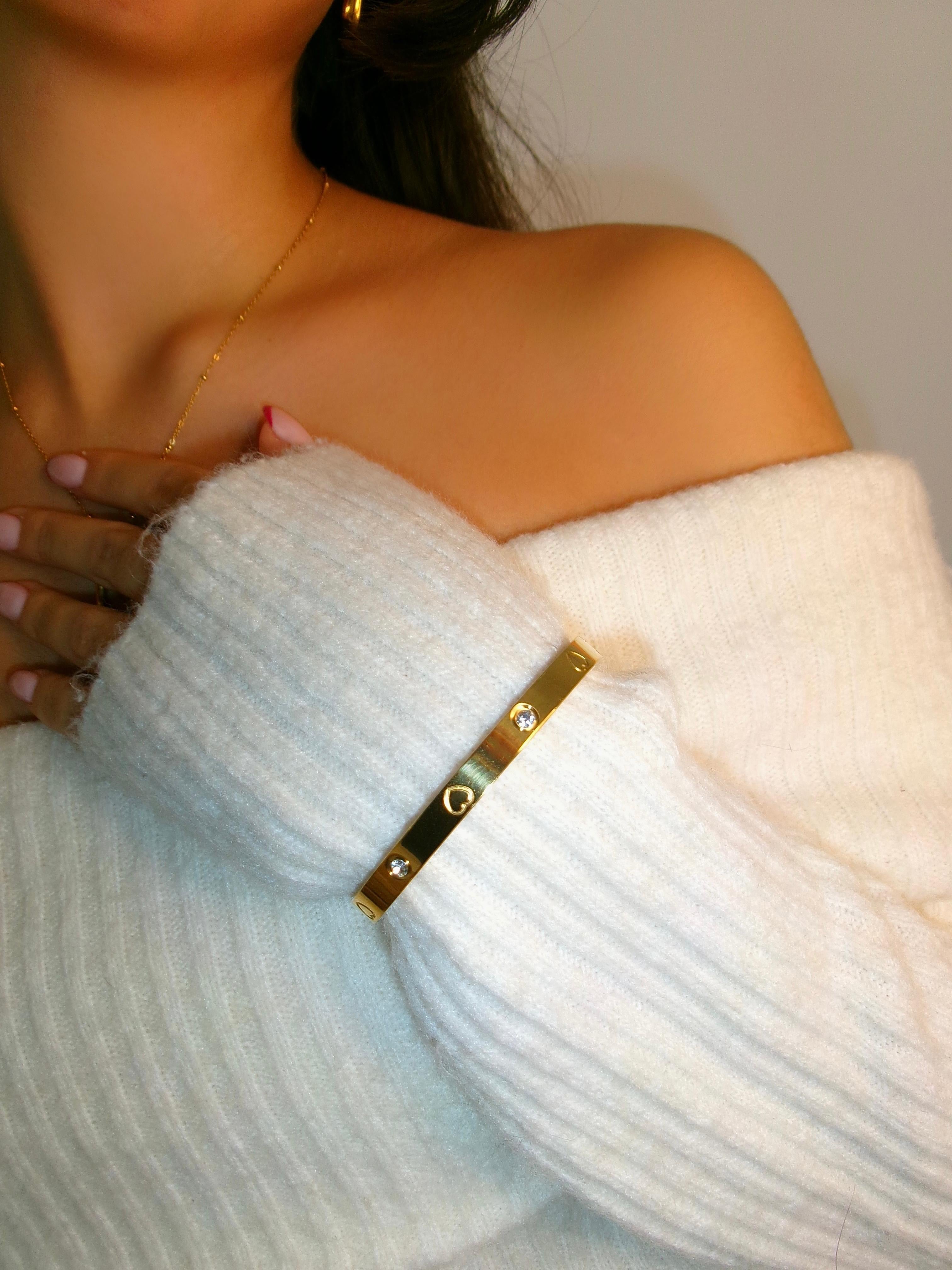 Love Armreif | 18K vergoldet