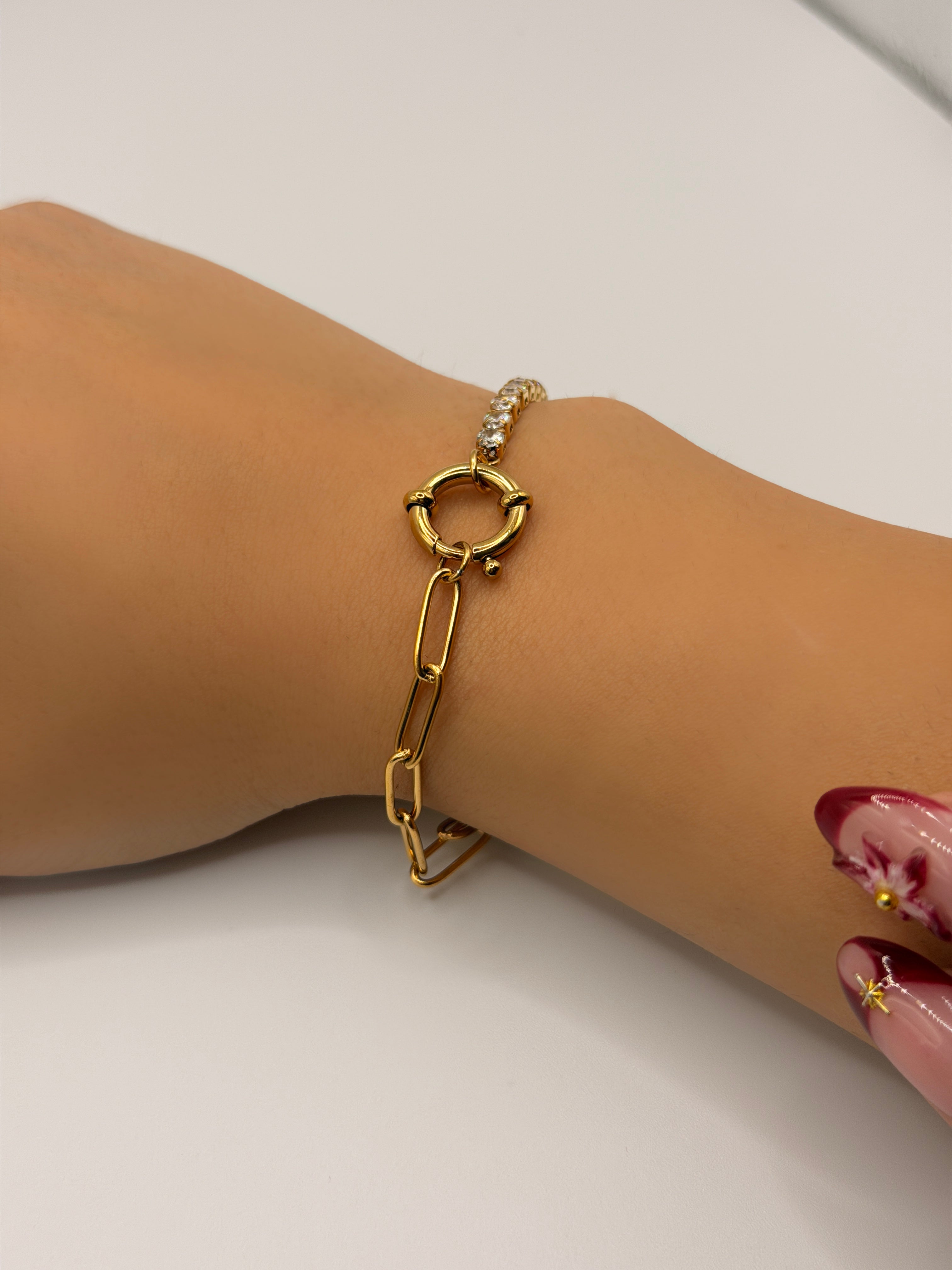 Tennis Dual Armband | 18K vergoldet