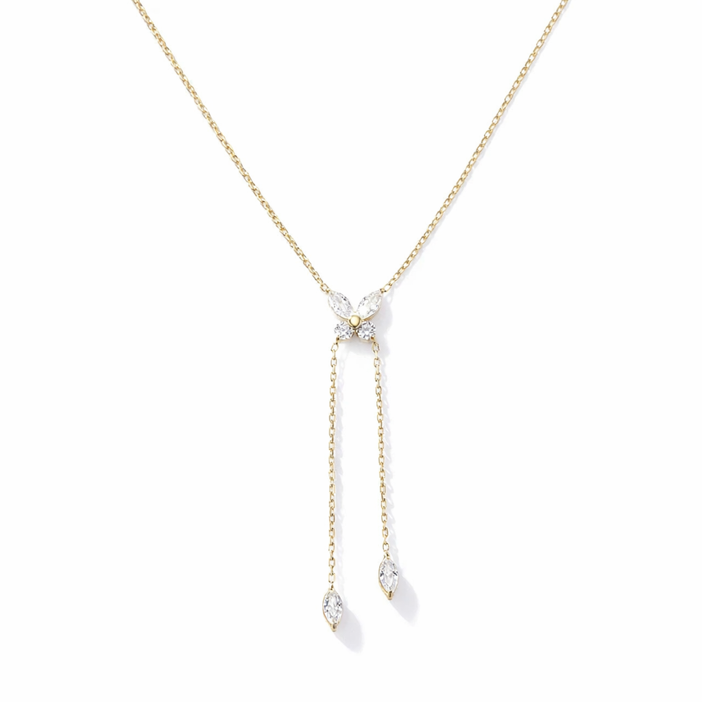 Butterfly Halskette 18K vergoldet wasserfest