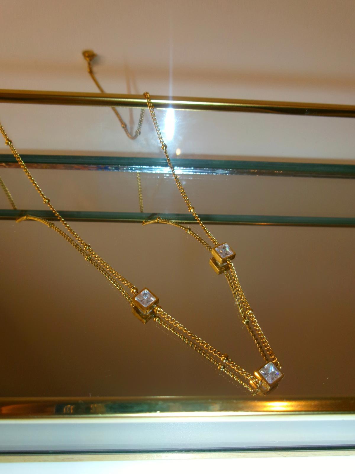 Halskette White Stone | 18K vergoldet