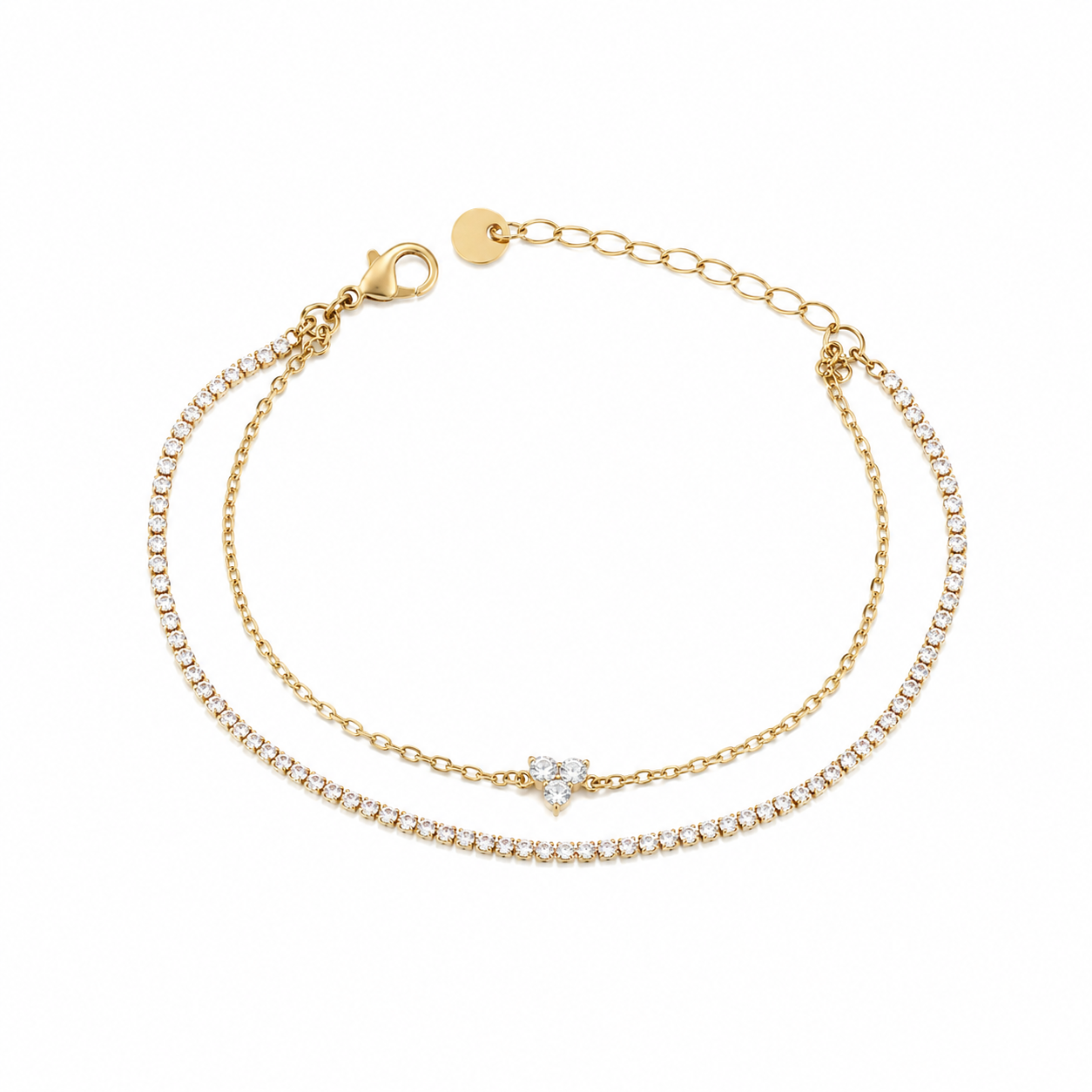 Nayla Armkette 18K vergoldet wasserfest