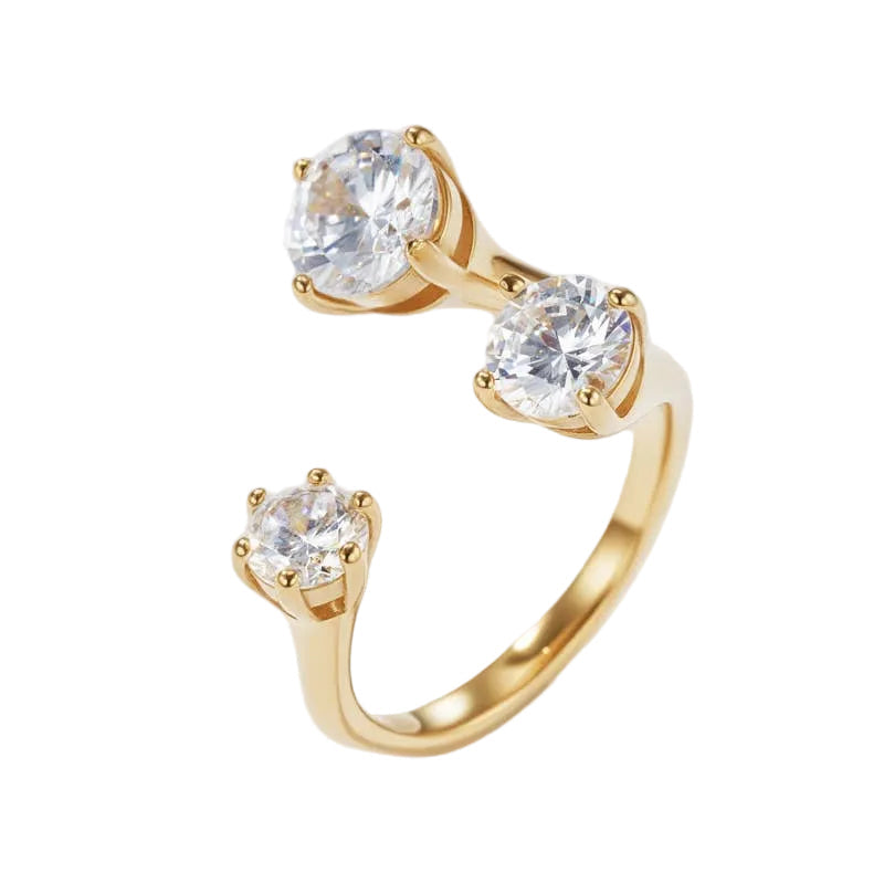 Star Ring 18K vergoldet wasserfest