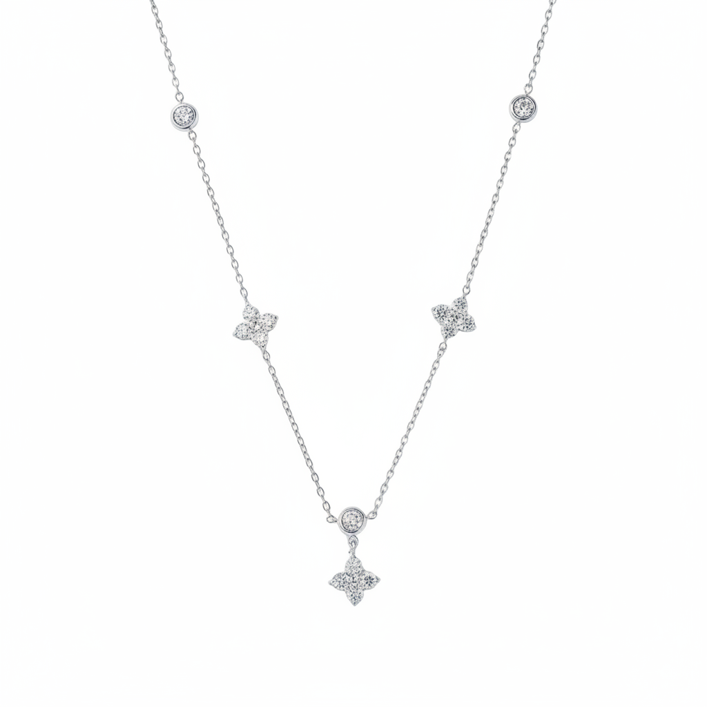 Silberkette quadratisch