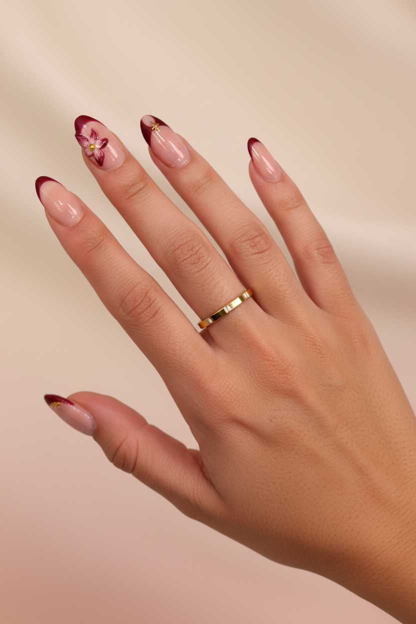 Ästhetische Hand mit scharfem Ring